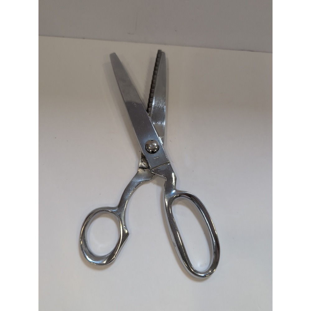9" Chrome Plated Pinking Shears‎ for Crafts (Made in Italy)
